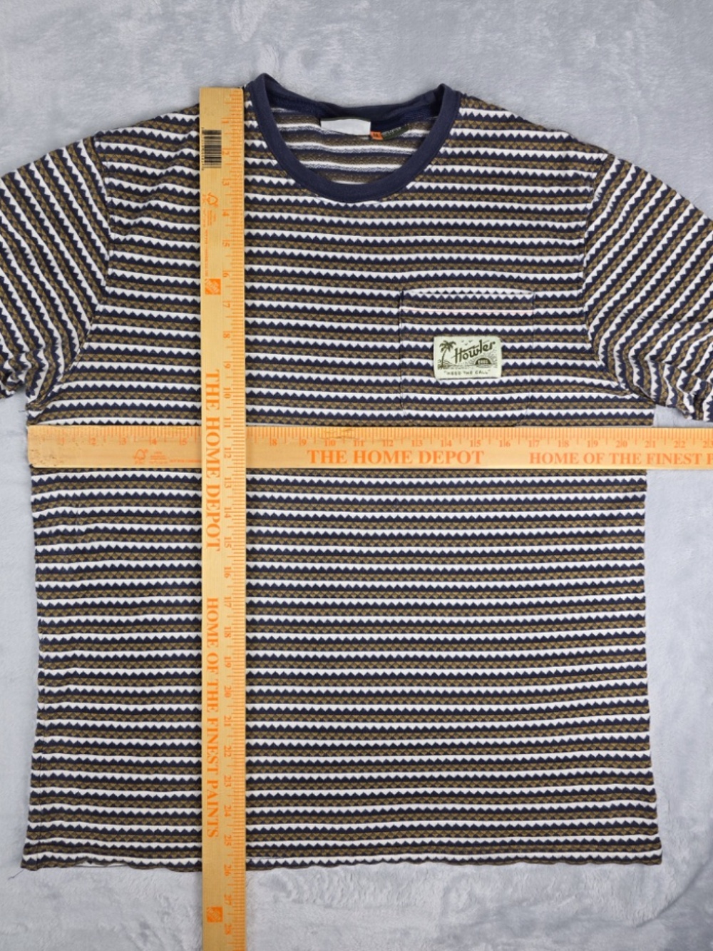 Howler Brothers Zuma Jacquard Stripe Pocket Tee M - Picture 7 of 7